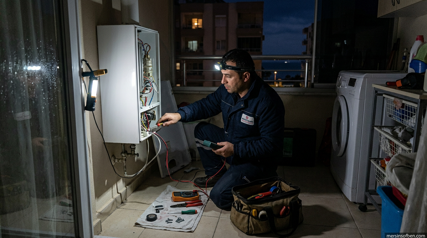 (0 551) 711 93 55 | Mersin acil şofben tamiri gece